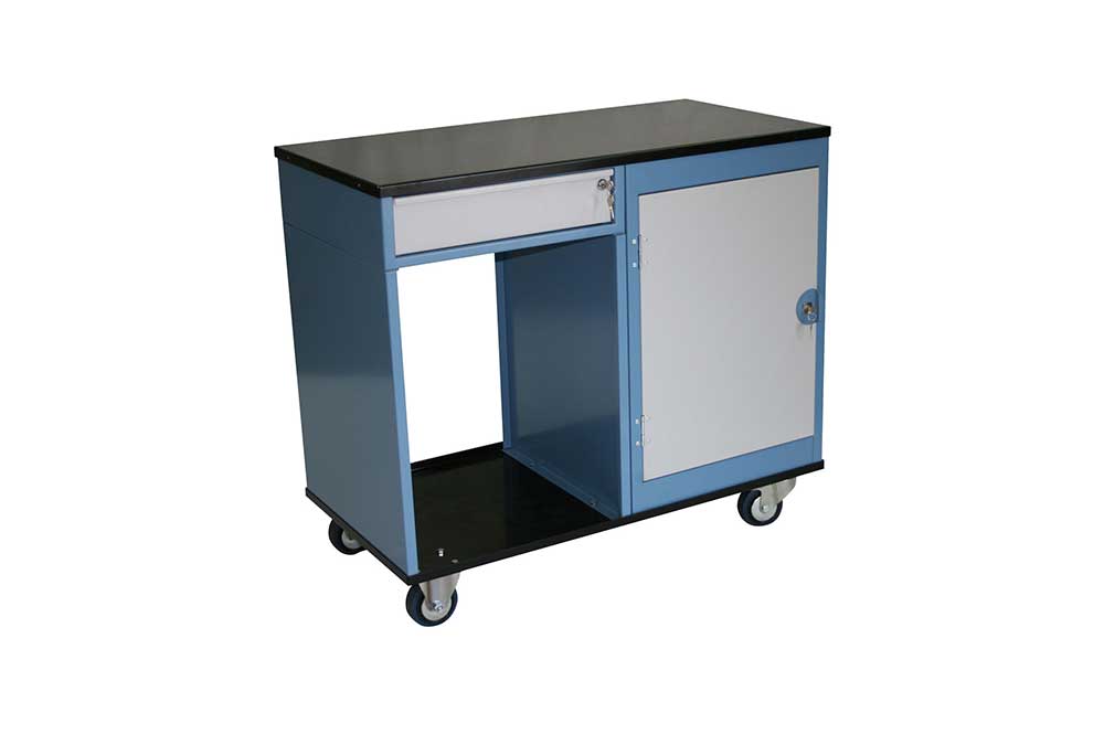BC1DL Mobile Workstation With Cupboard & Drawer